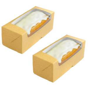 caja rectangular con visor, caja para budines, caja para cookies, caja para masitas, packaging para repostería, caja con ventana amplia, caja 20x9x7.5, caja para pastelería, caja para dulces, caja premium, caja para regalos dulces, empaque para budines, caja para panificados, packaging gastronómico, caja con visor transparente