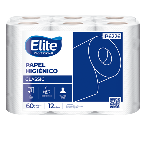 papel higiénico Elite, papel higiénico Elite IP6226, papel higiénico una hoja, papel higiénico 60 metros, papel higiénico pack x12 rollos, papel higiénico institucional, papel higiénico alto metraje, papel higiénico uso intensivo, papel higiénico blanco, papel higiénico gramaje 15,5, papel higiénico blancura 75%, papel higiénico para oficinas, papel higiénico para comercios, ip6226