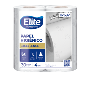 papel higiénico Elite, papel higiénico Elite IP692, papel higiénico doble hoja, papel higiénico 30 metros, papel higiénico pack x4 rollos, papel higiénico blanco, papel higiénico alta calidad, papel higiénico suave, papel higiénico uso diario, papel higiénico para hogar, papel higiénico para oficina, papel higiénico gramaje 15, papel higiénico blancura 90%, papel higiénico Elite 30m doble hoja