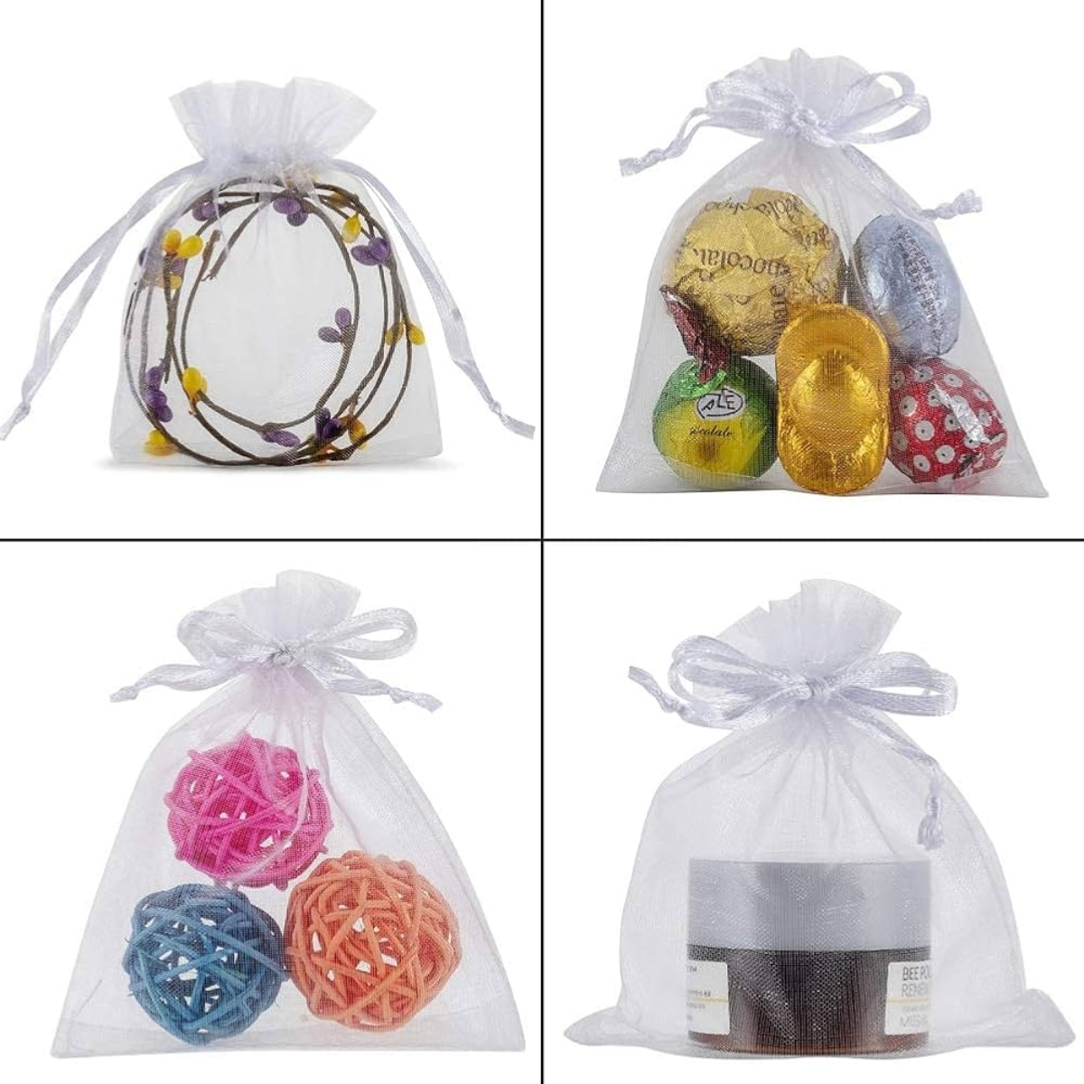 Bolsitas Bolsa Organza | 7 tamaños | 4 Colores - 6
