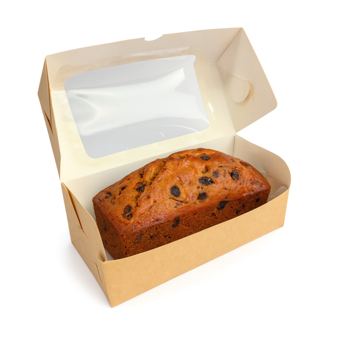 Caja Para Budín Budinera Con Visor | 20x9x7.5cm | Ideal Budín, Cookies, Masitas - 1