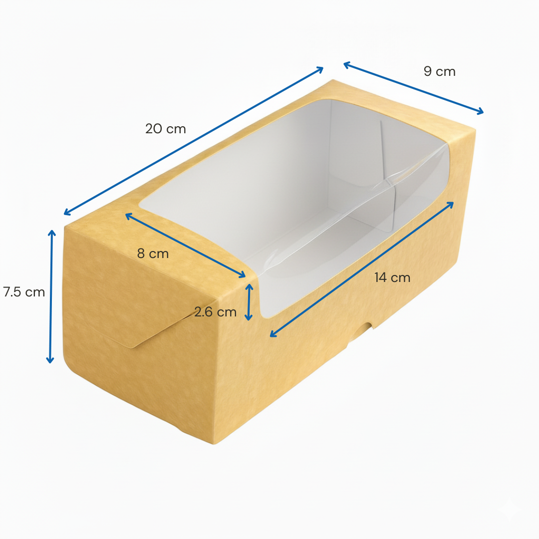 Caja Para Budín Budinera Con Visor | 20x9x7.5cm | Ideal Budín, Cookies, Masitas - 2