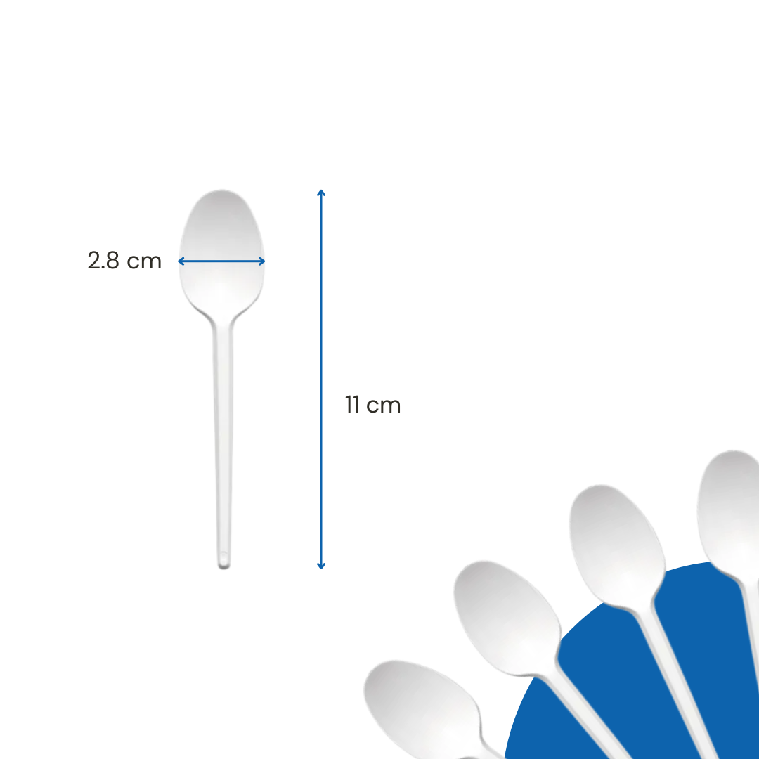 Cucharita Cuchara Plástica Descartable | Dos Tamaños | Pack x100 - 1
