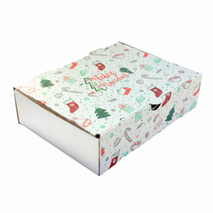 Caja Regalo Rectangular Feliz Navidad | 24x18x6.5 | Diseño #2