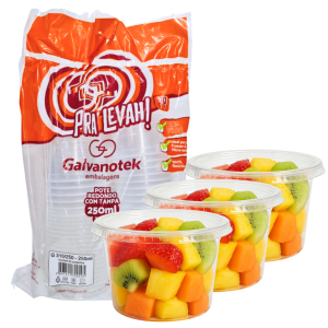 Pote Plástico PP 250ml | Ideal Alimentos | Libre BPA | x25 Unidades