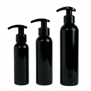 Frasco PET Negro Con Cremera | 3 Tamaños Disponibles